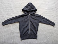 James Perse Hoodie Womens Size 2 Gray Full Zip Cotton Lightweight Jersey Raglan