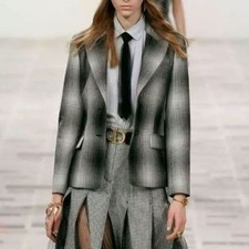2020AW Christian Dior Ombre Check Bar Jacket