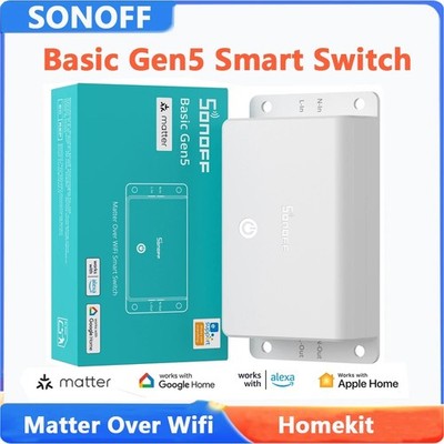 SONOFF Basic Gen5 1GS WiFi Smart Switch Matter Protocol Touch Surface Reliable