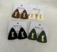 Metal Enamel Pearl Women's Earrings Birthday Gift Earrings 13