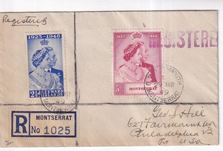 Montserrat Leeward Islands Registered Cover