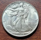 1946 Walking Liberty Half Dollar Ch. BU UNC Orig Toning Problem Free 90% Silver