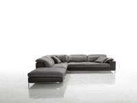 Design Ecksofa L-Form Textile Couch Prianera Modern Sofas Polsterung Grau Neu