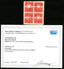 GERMANY 1935 572y used beautiful normally use BLOCK of FOUR Opinion BPP (G2822