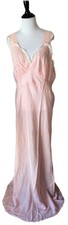 Vintage Stonecutter Slip Dress Bias Cut Pink Peach 30s 40s Rare XL 