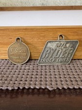 1960s-1970s Exxon Travel Club & Ryder Truck Lines Lost Key Return Tags-Lot Of 2