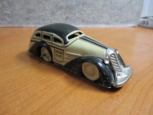 VINTAGE MARX TIN LITHO WIND UP 'TRICKY TAXI'-ANTIQUE-WORKS!!!