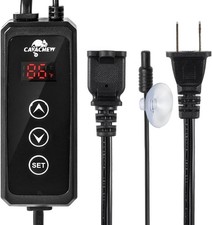 Dimming Thermostat Reptile, for Reptile Heat Lamp Mats Black