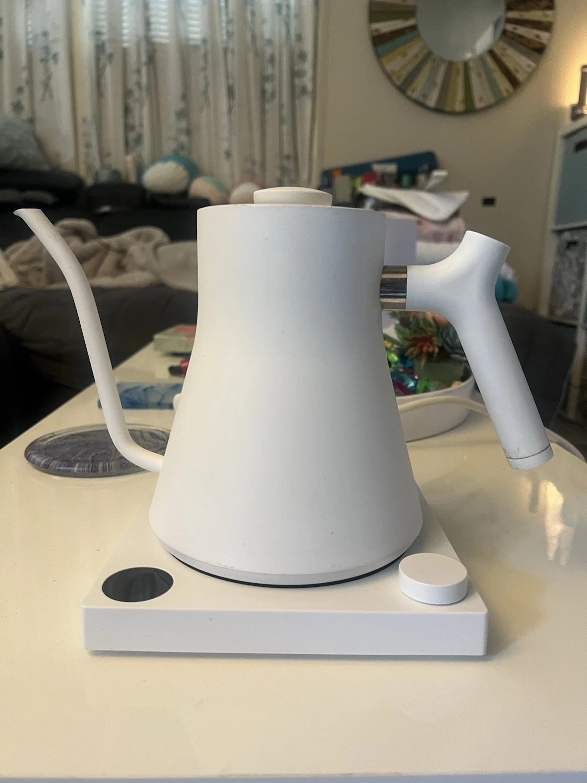 Fellow Fellow Stagg EKG, Electric Pour-Over Kettle for Coffee and Tea, White
