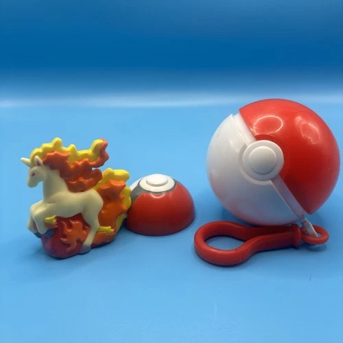 Vintage 1999 Pokemon Burger King Rapidash Toy With Pokeball