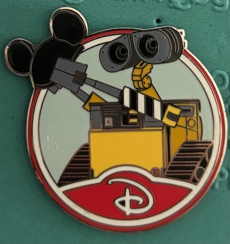 2011 Disney Wall-E D Logo Mystery Box Holding Mickey Ear Hat Pin