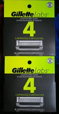 FREE SHIP 2 NEW Gillette Labs Replacement Razor Blades 8 cartridges