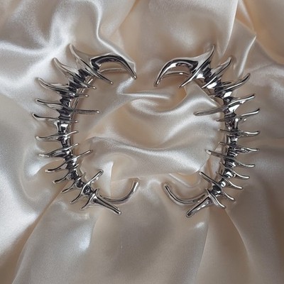 Gothic Elf Ear Cuffs Silver, Gold Dragon Ear Cuffs No Piercing Required