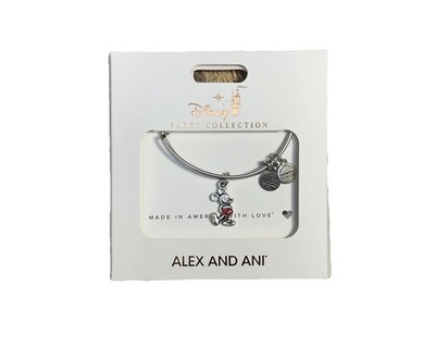 NEW Disney Parks Alex and Ani Bangle Bracelet °O° Mickey Mouse   Silver Tone