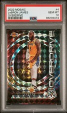 LeBron James 2022 Panini Mosaic Overdrive Basketball Card #4 Graded PSA 10