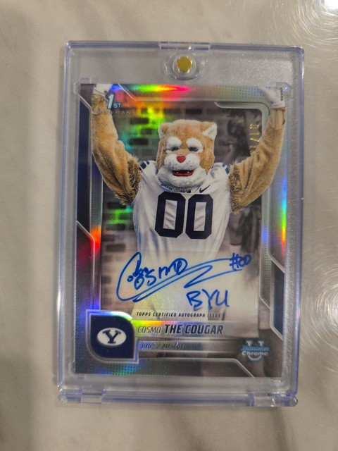 Cosmo The Cougar 2025 Bowman Chrome U 1st Auto Refractor 1/10 BYU! SSP!