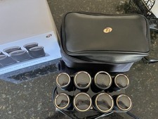 T3 Volumizing Hot Rollers Luxe Set, Dual Temp, 1.5" 1.75" Barrels, Black