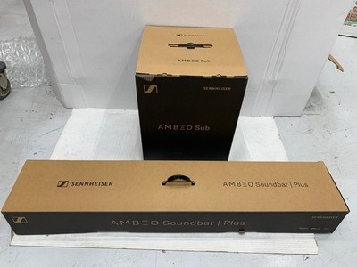 Sennheiser AMBEO Soundbar Plus 7.1.4 Dolby Atmos & Subwoofer Bundle 750W - Black