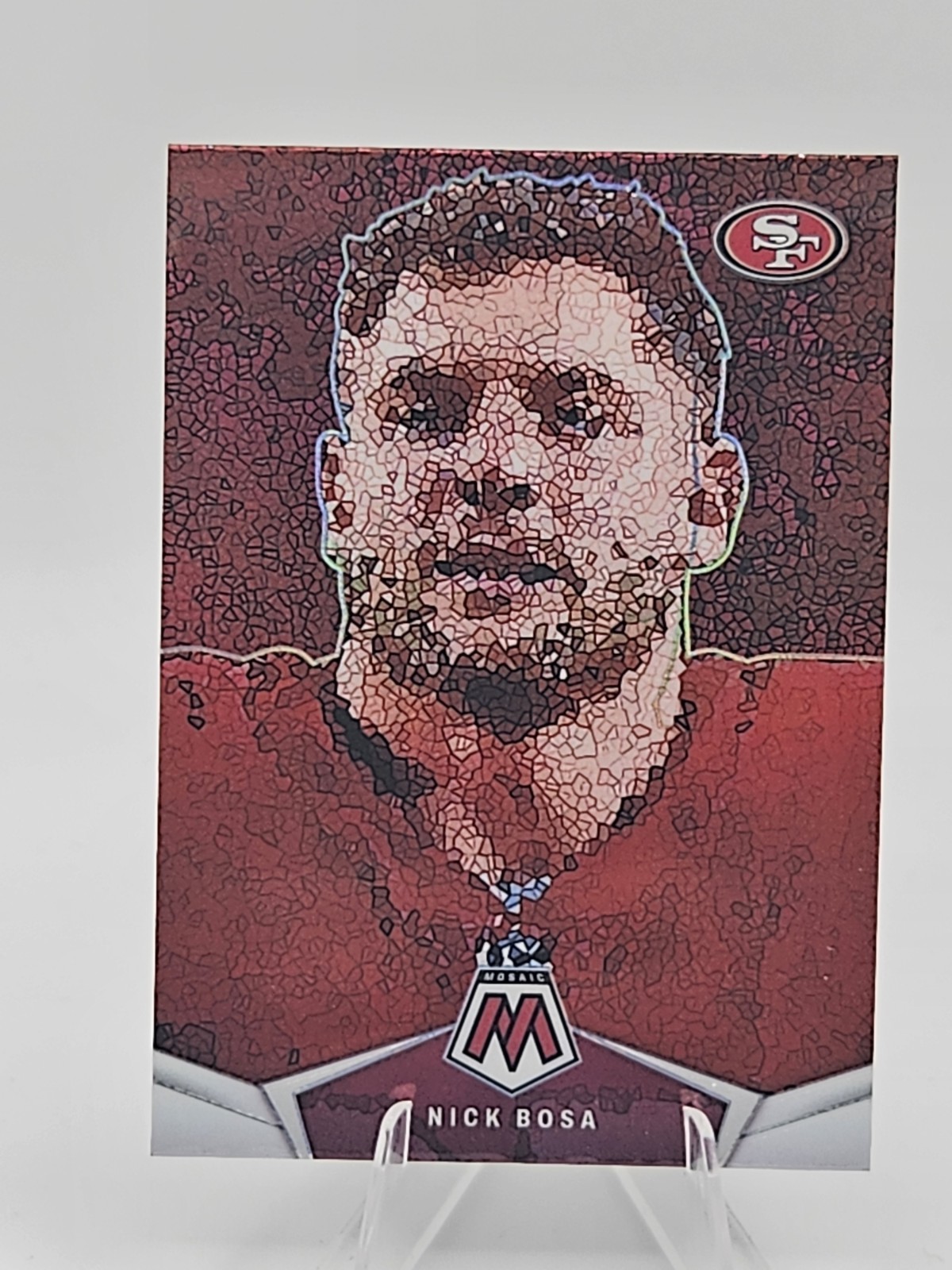 2024 Mosaic #MM-NBA Nick Bosa Micro Mosaic Case Hit SSP *SEE PIC dmg on backside