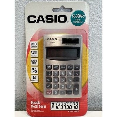 VINTAGE *New In Box* Casio SL-300V-s Solar Powered/Batt Calculator