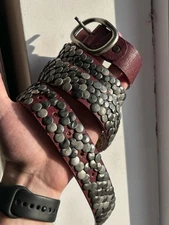 Vintage Y2K Streetwear Japanese Style Streetwear Leather Belt 90s