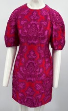 Alexander McQueen 2012 ALTRD Multicolor Brocade Puff-Sleeve A-Line Dress sz 42