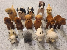 Vintage Flocked Dogs Barbie/Dollhouse Pet Lot Of 15
