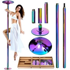 Dance Pole 45mm Portable Static Spinning Stripper Pole Exercise Party Dancing