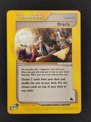 2003 Pokémon Skyridge Oracle 138/144 WOTC E Reader Trainer NM/MINT Never Played