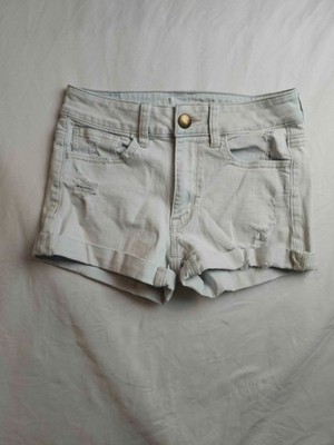 American Eagle Shorts Womens 2 Light Wash Denim Preppy Coastal Grandma Soft Girl