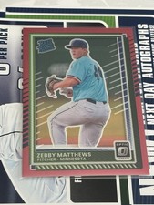 2025 Donruss Baseball - Zebby Matthews - #81 Optic Red Prizm /99