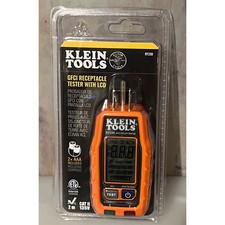 Klein Tools RT250 GFCI Receptacle Tester with LCD Backlit Display and Voltage