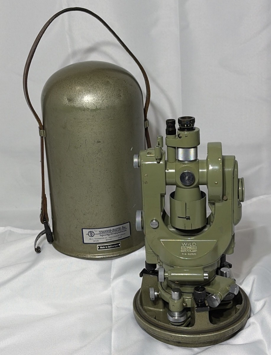 Wild Heerbrugg T1 Theodolite & Case Switzerland T1A-62820 | eBay