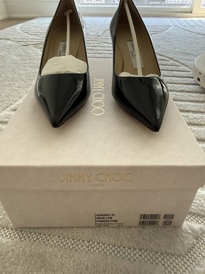 Jimmy Choo Heels AURORA | Size 37 | Leather Black Women Pump | eBay