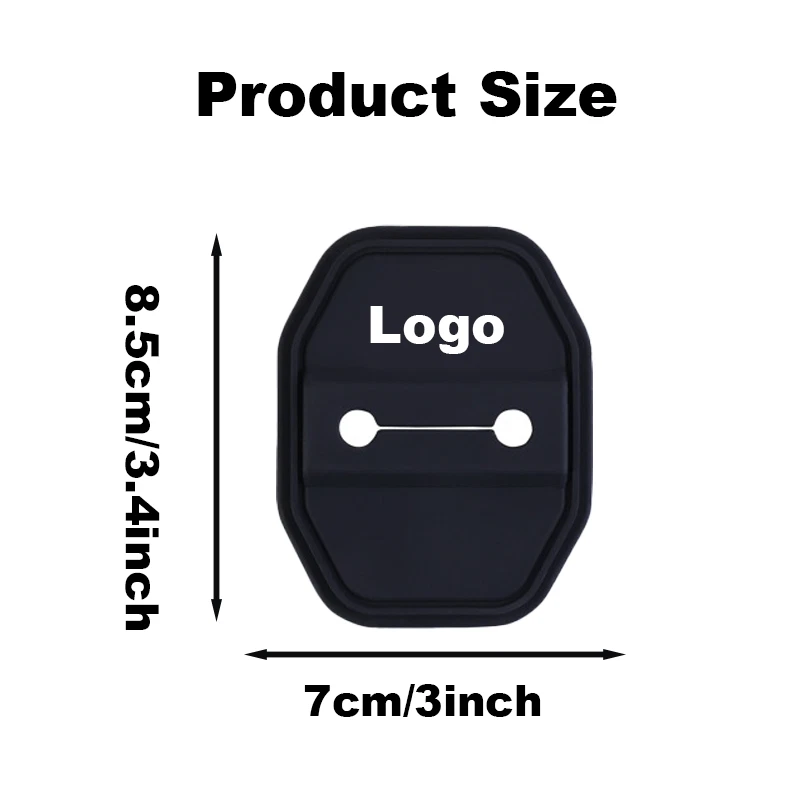 4PCS Car Door Lock Cover for Mercedes-Benz Car Door Guard Lock Car Accessories Foto 3 de 4