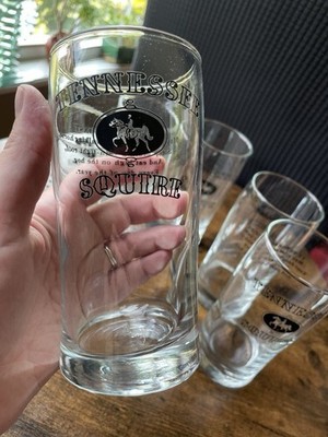 Vtg Jack Daniels Tennessee Squire Whiskey Highball Glasses Set of 6 w TOAST 10oz