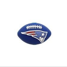 5 pc. Patriots Football Silicone Focal Bead Beadable 3D New England 26x18mm
