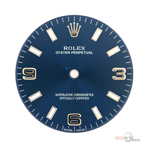 Original Rolex Oyster Perpetual 34mm 114200 Blue Stick & Arabic Dial S/S #J4 - Afbeelding 1 van 7
