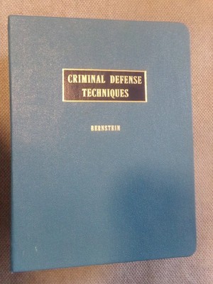 Criminal Defense Techniques Volume 4 1980 Robert M Cipes Hardback book Law Legal