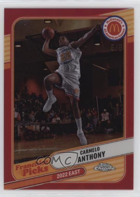 Carmelo Anthony 2024 Topps Chrome #83 Red Refractor /5 Price Guide