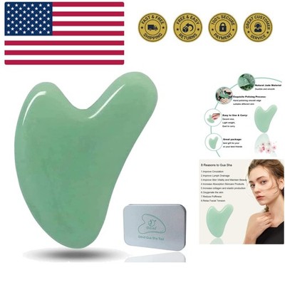 Gua Sha, Jade Stone Gua Sha Massage Tool, Guasha Tool for Face and Body Skin ...