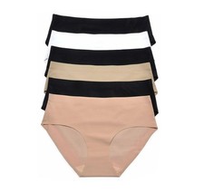 Women's 12 Pack of Laser Cut Smooth Stretch Solid Brief Panties 12 Pack