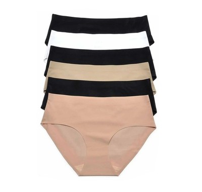 Women's 12 Pack of Laser Cut Smooth Stretch Solid Brief Panties 12 Pack