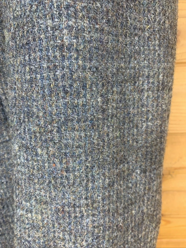 Blazer masculino Cricketeer 42R azul cinza Harris tweed 100% lã 2 botões - Imagem 4 de 4