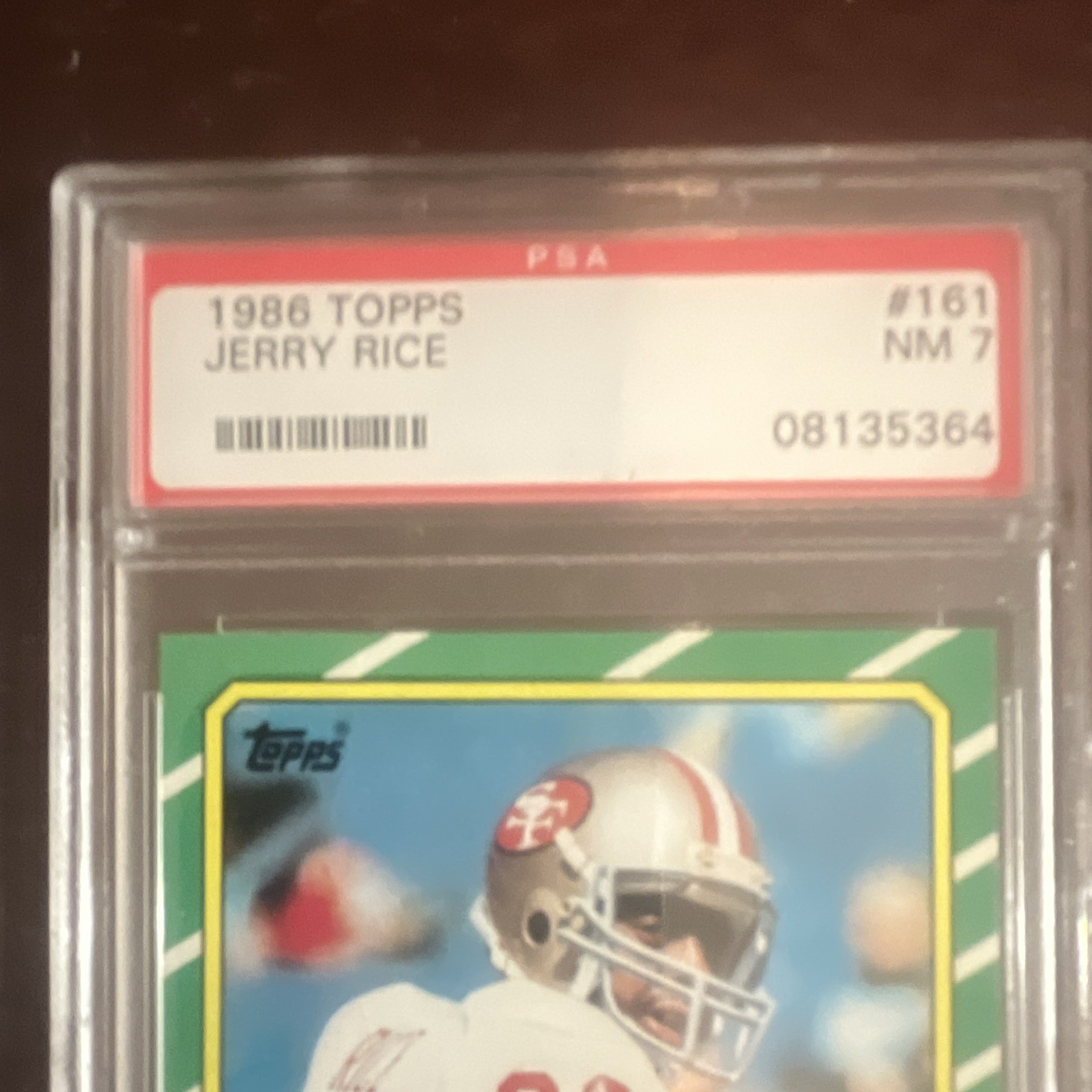 Topps PSA 7 Graded 49ers Joe Montana 1981 #216 Jerry Rice 1986 #161 (2) view 3