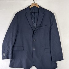 Pronto Uomo Men  s Blazer 48R Blue 100 Wool Sport Coat 2 Button Classic Fit