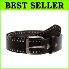 Stylish Interchangeable Buckle Belt - Vintage Retro 1.5" Studded Leather Design