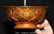 Cuencos cuencos de té con flores de animal bestia pájaro ciervo pájaro bronce dinastía china antigua de 4,7"
