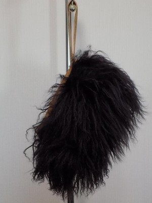 Karl Donoghue Fur Wristlet Pouch Case Clutch Bag USED Mint Condition