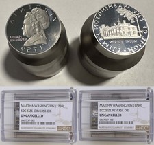 UNIQUE Pair of PROOF Uncancelled Martha Washington 50C Dies Judd #2131-2143 NGC